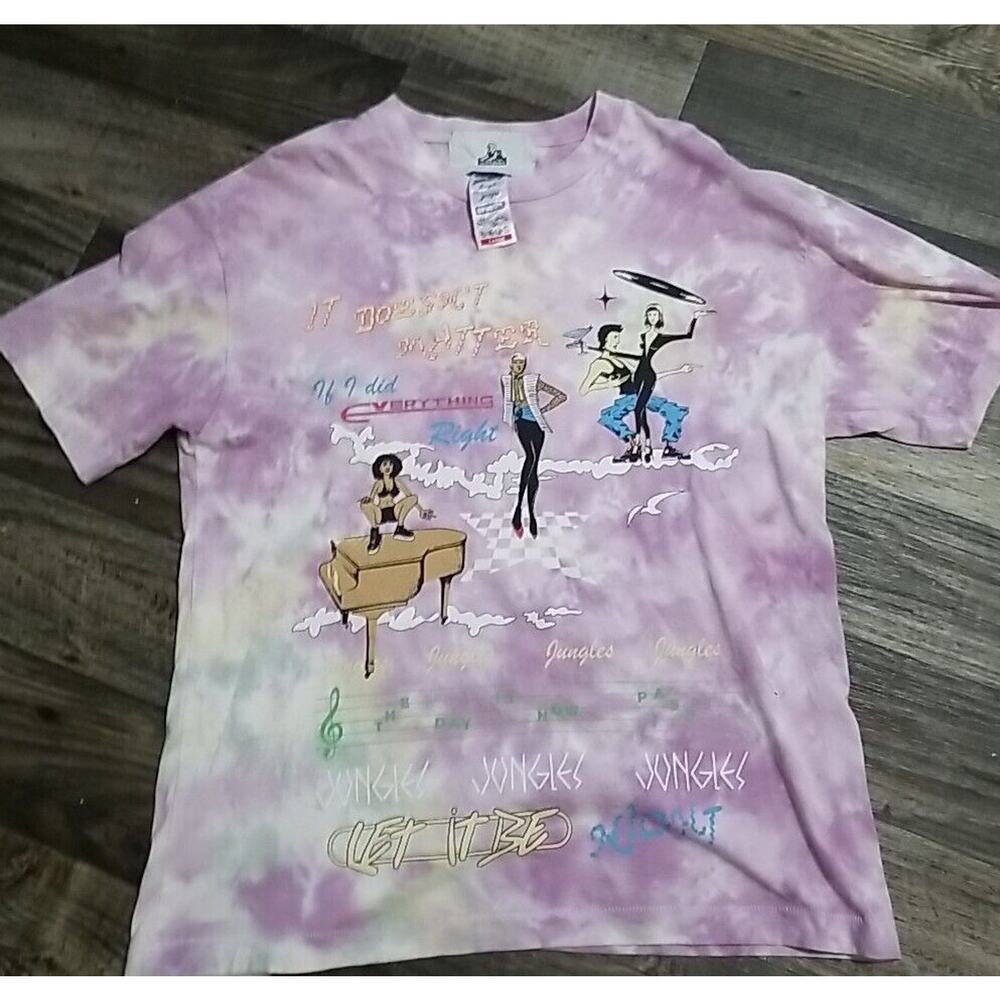 Men’s Large Short Sleeved Tye Dyed T Shirt Jungles Jungles Hiphop Fashion